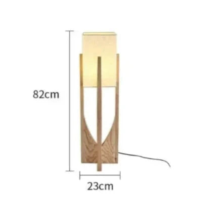 Wood Frame Fabric Shade Floor & Table Lamp