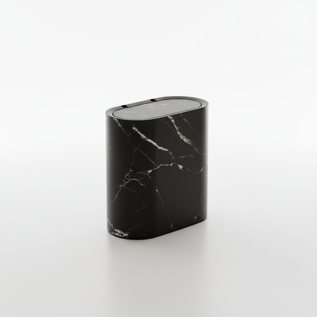 Wood Grain Kitchen Accessories Trash Can with Lid Design