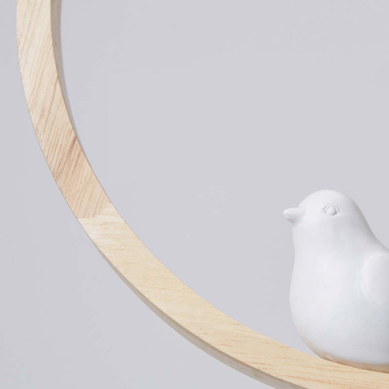 Wood Ring Bird Porch Light