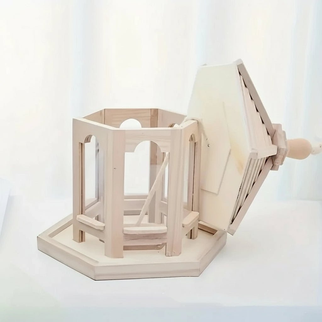Wooden Hanging Bird Feeder House with Seed Tray
