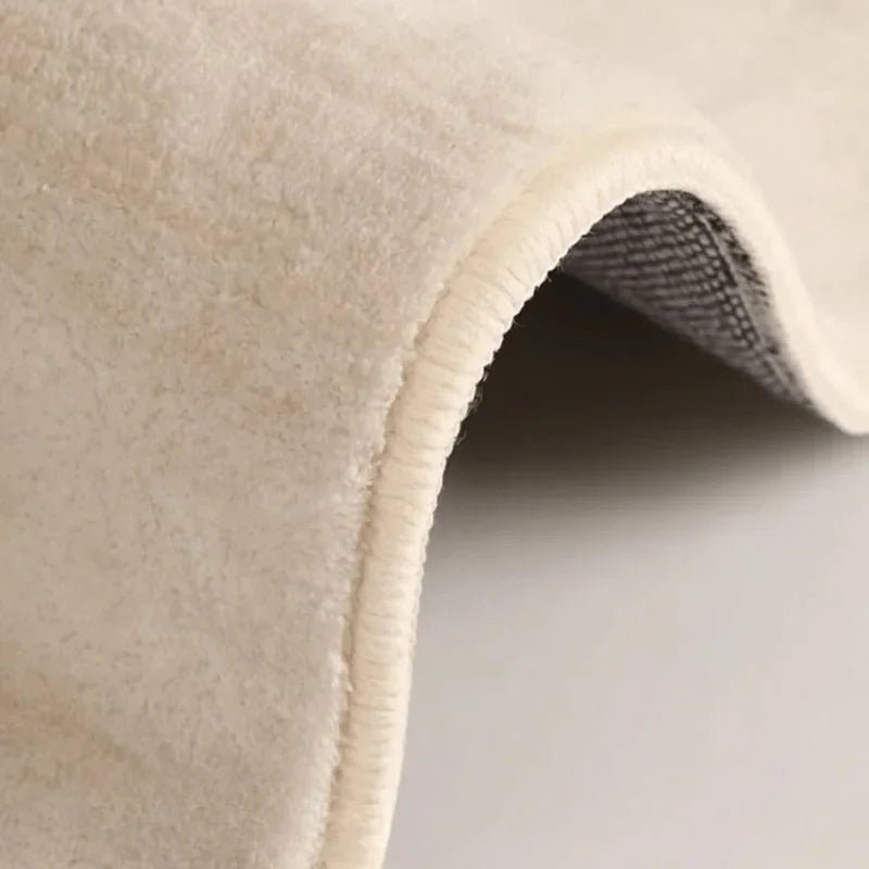 Abstract Cream Area Rug with Irregular Shape