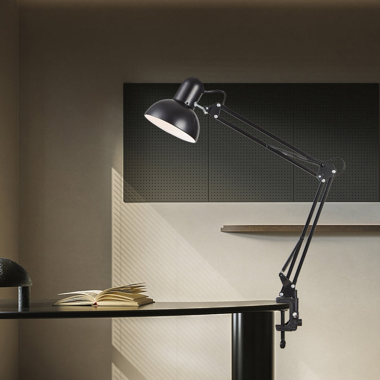 Adjustable Black Desk Lamp with Swing Arm