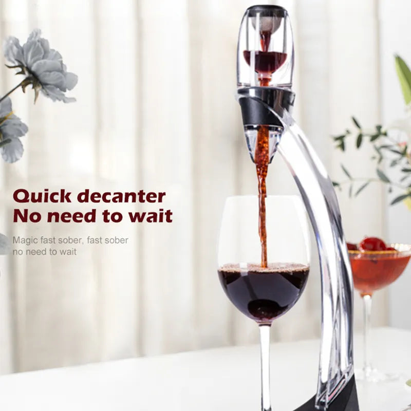 AeroWine Wine Aerator Set with Stand for Enhanced Flavor & Aroma