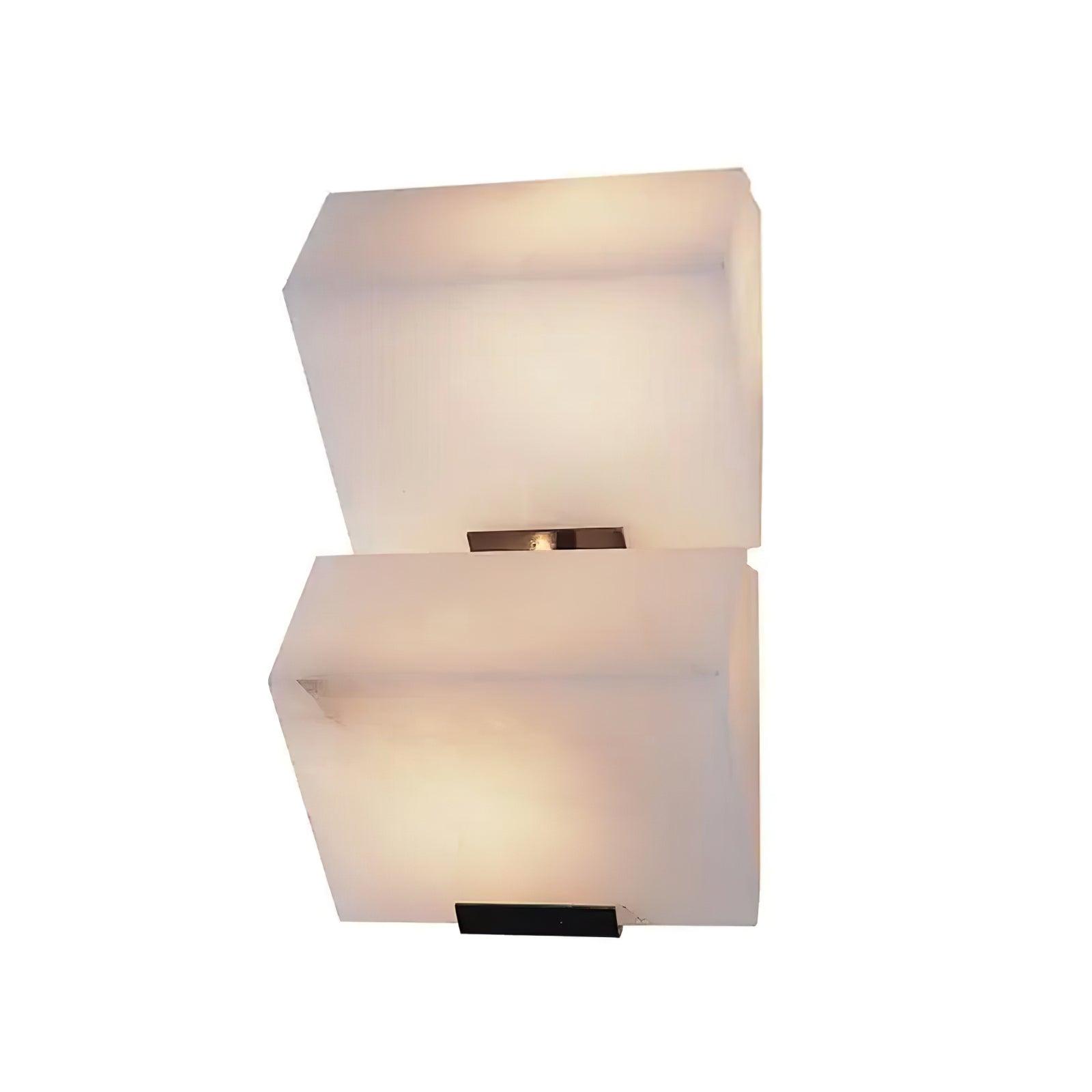 Alabaster Cube Wall Sconce