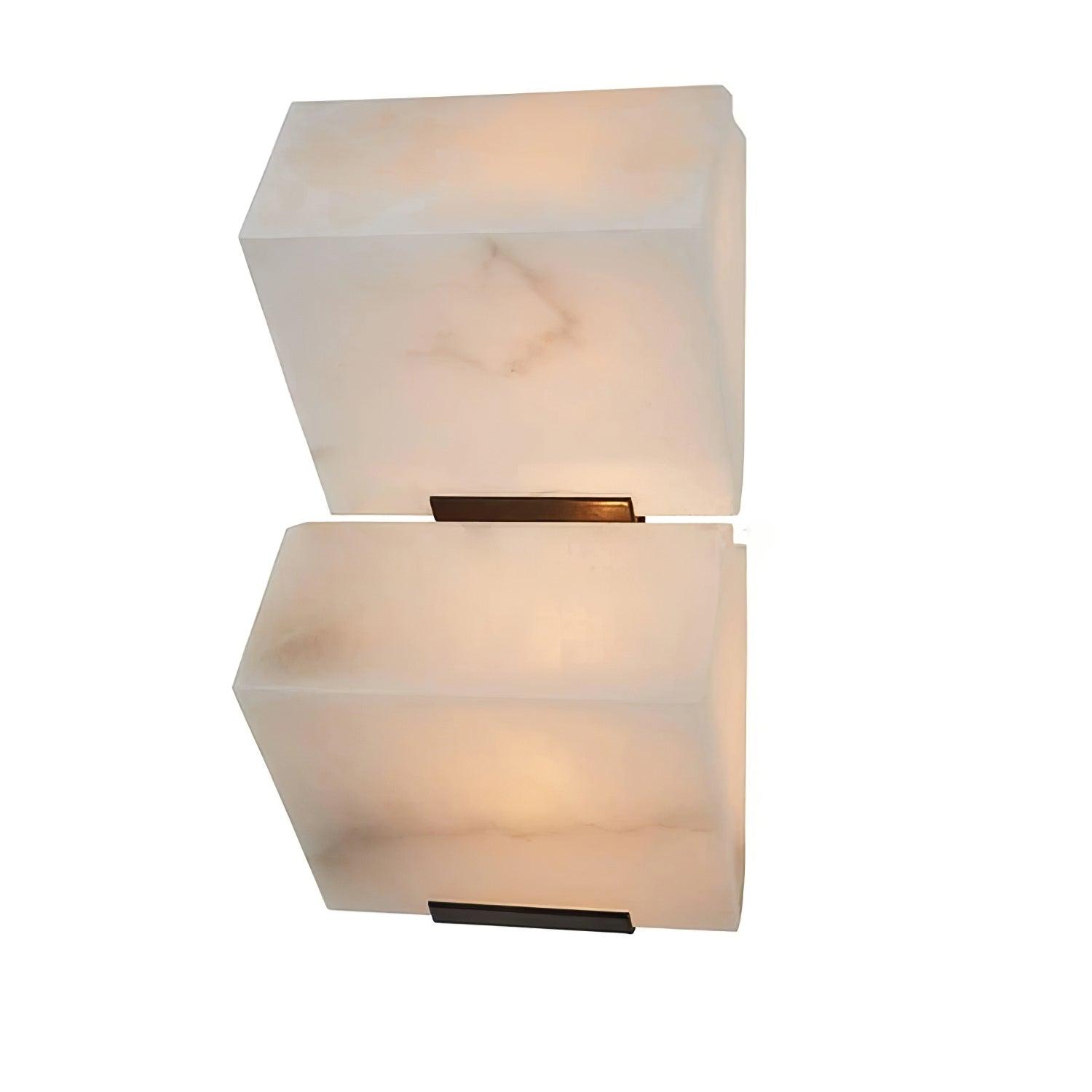 Alabaster Cube Wall Sconce
