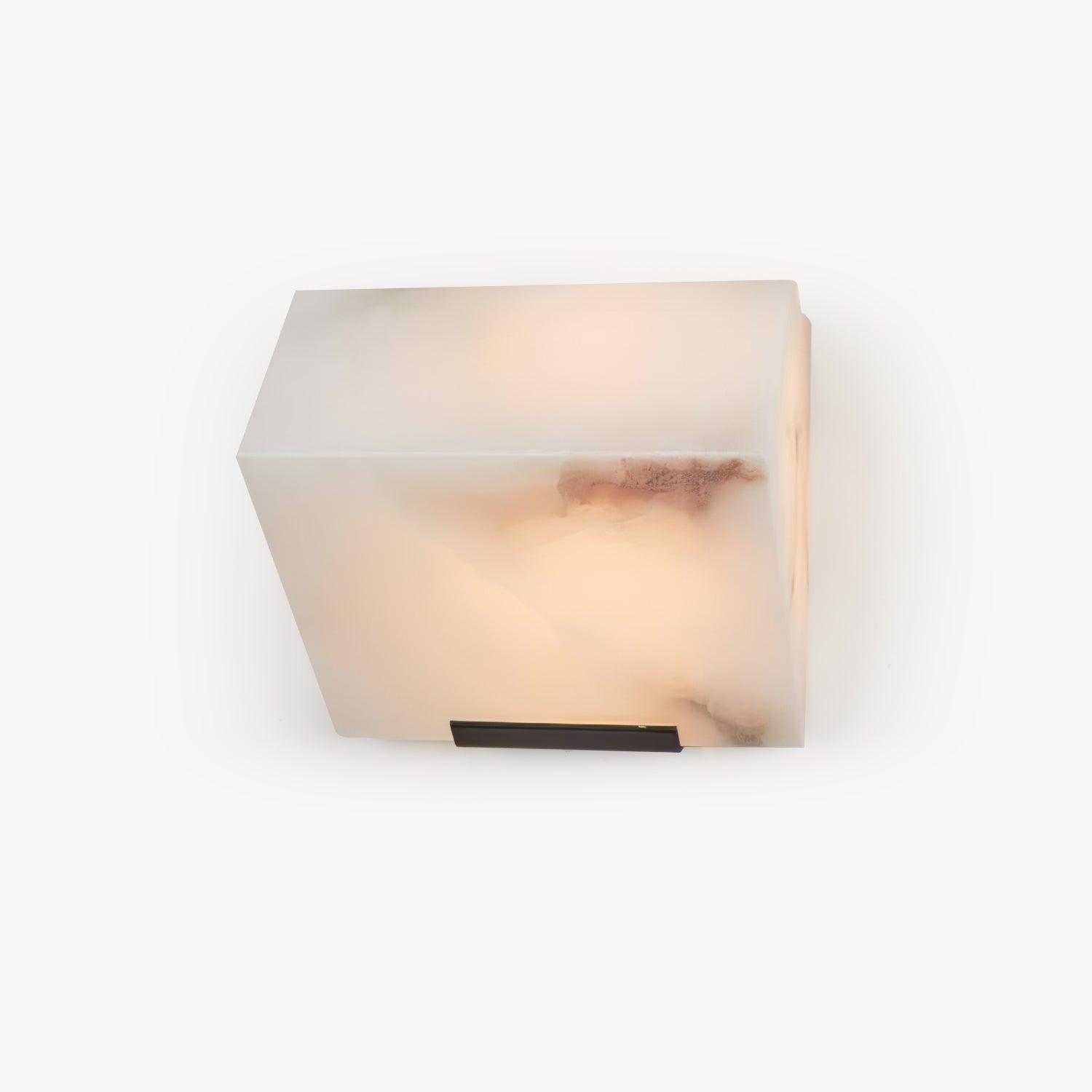 Alabaster Cube Wall Sconce