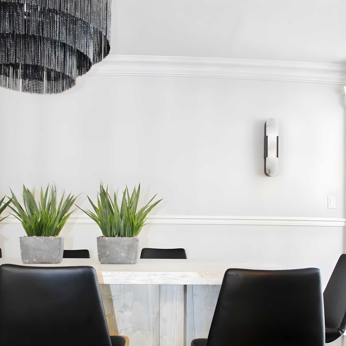 Alabaster Wall Light with Modern Vertical Design