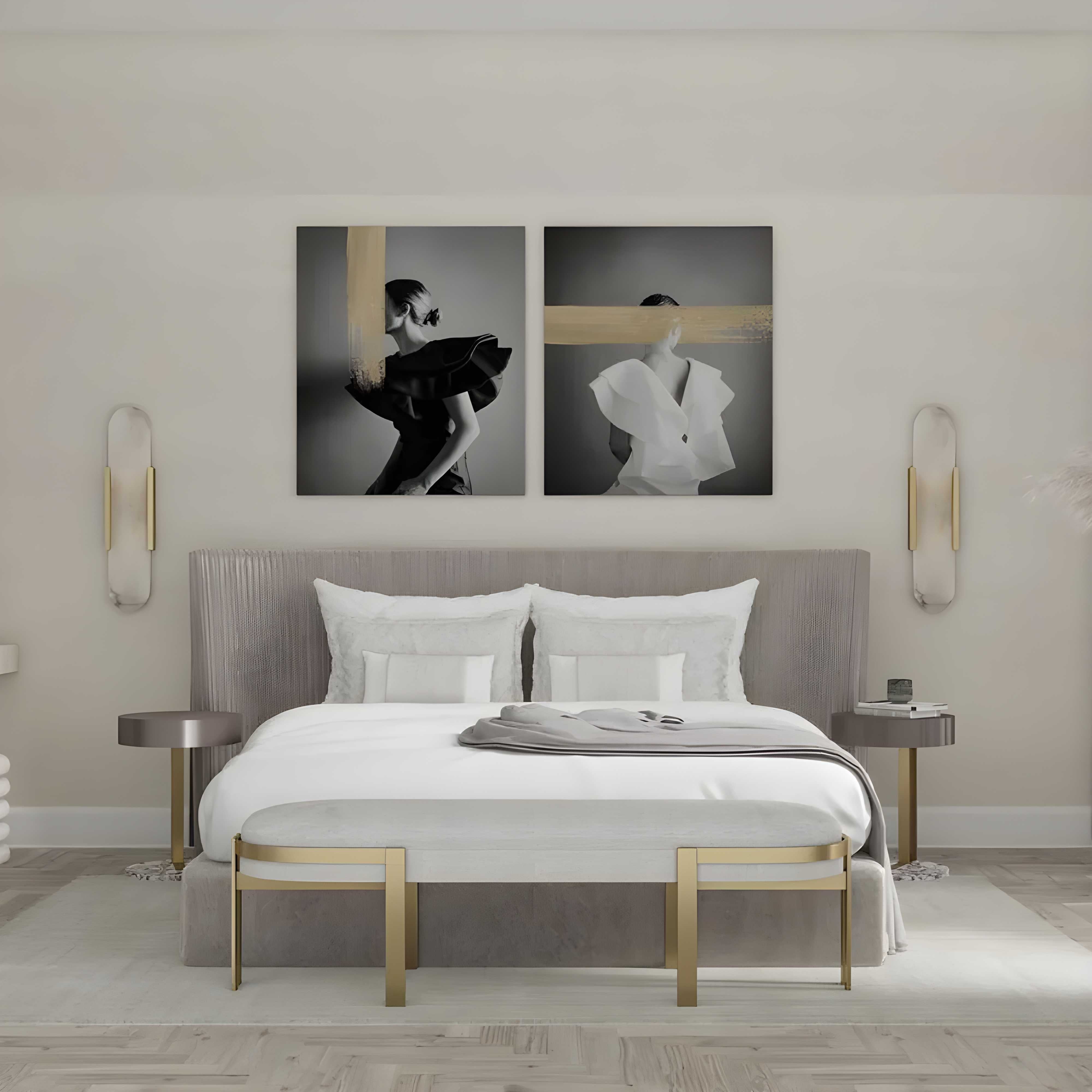 Alabaster Wall Light with Modern Vertical Design