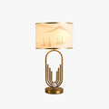 Artistic Gold Desk Lamp with Fabric Shade