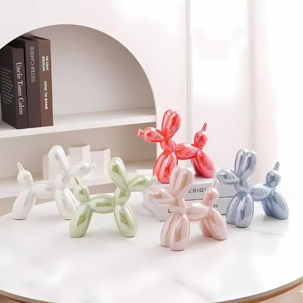 Balloon Dog Sculpture with Glossy Modern Finish