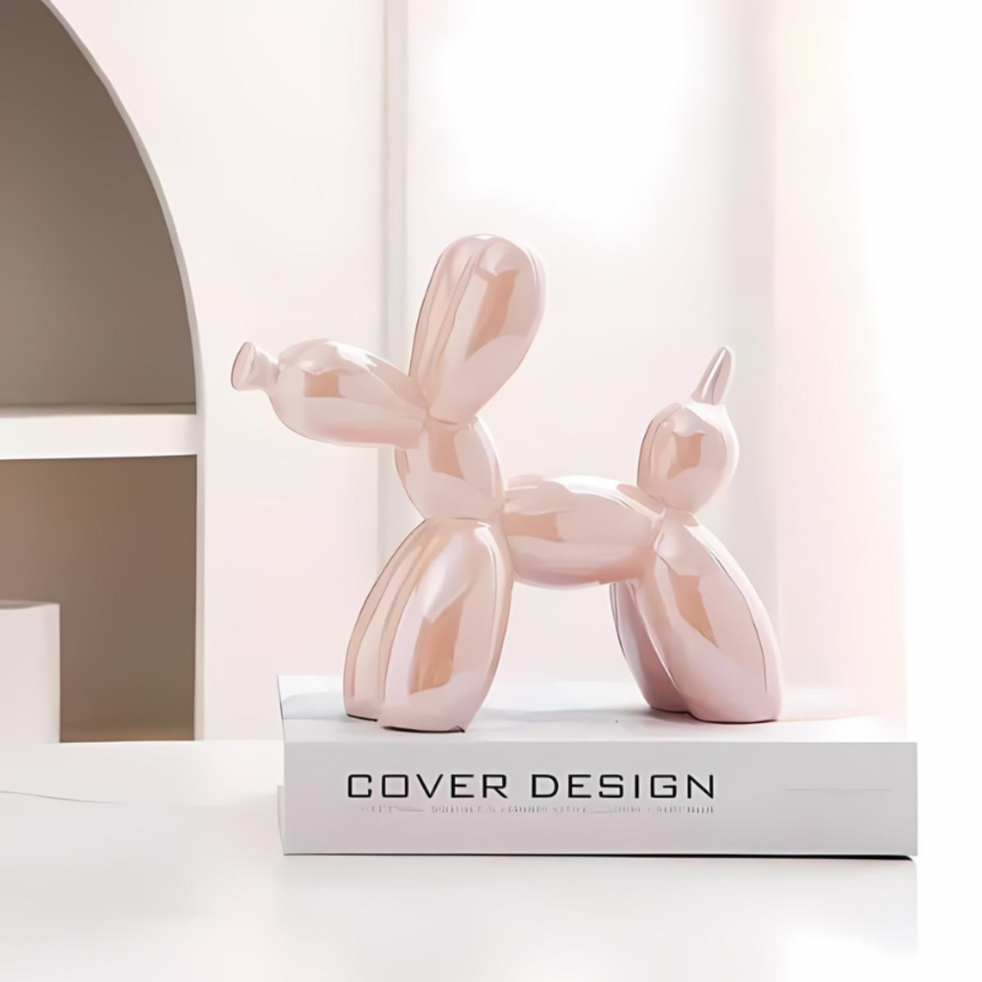 Balloon Dog Sculpture with Glossy Modern Finish