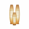 Bamboo Floor Lamp with Natural Woven Shade