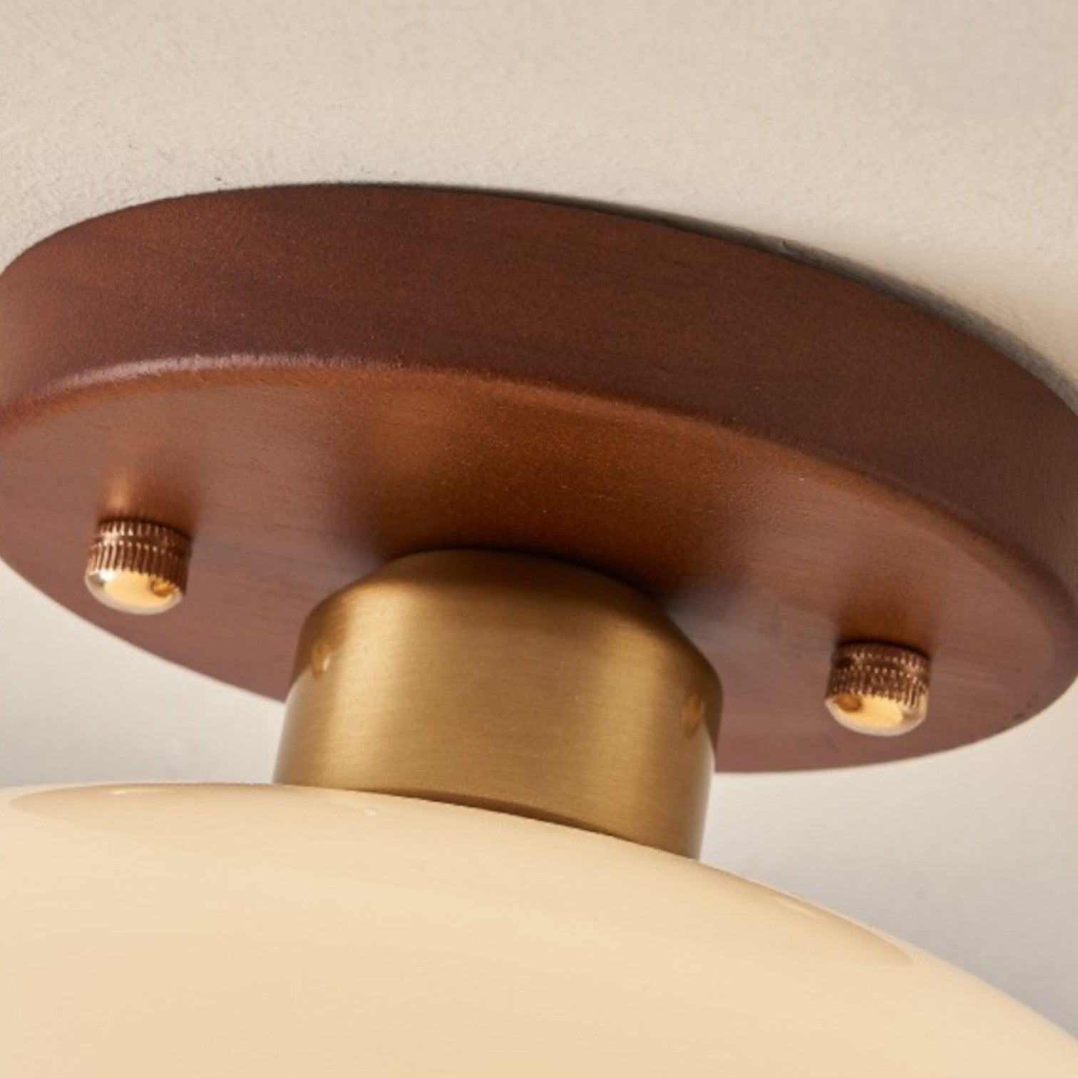 Bauhaus Glass Ceiling Light with Flush Mount Design