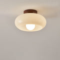 Bauhaus Glass Ceiling Light with Flush Mount Design