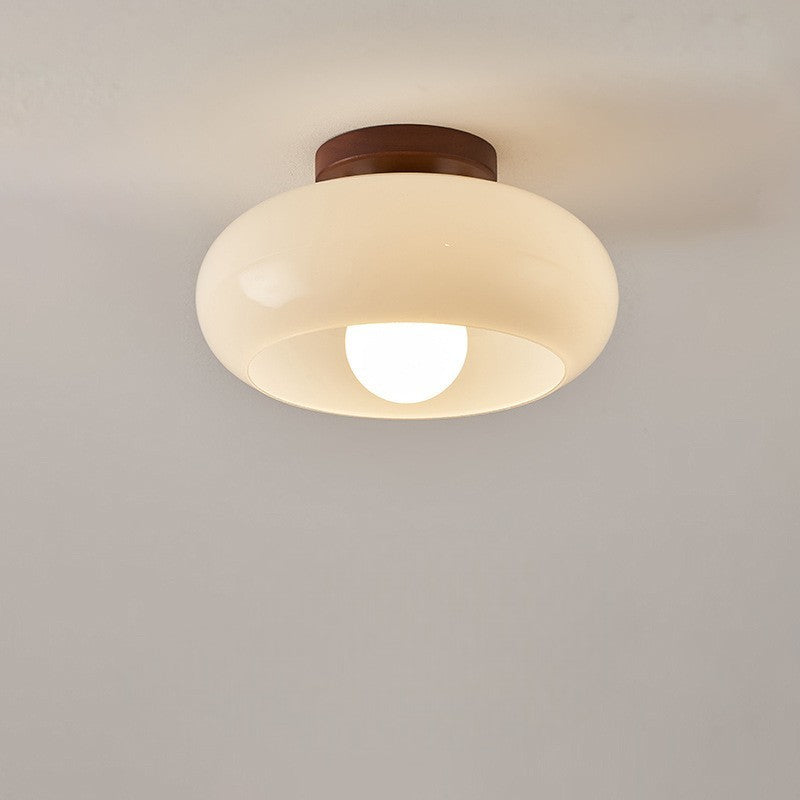 Bauhaus Glass Ceiling Light with Flush Mount Design