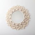 Boho Macrame Mirror with Tassel Fringe Design