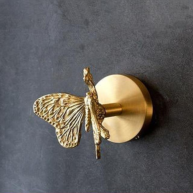 Brass Bird Wall Hook with Decorative Design