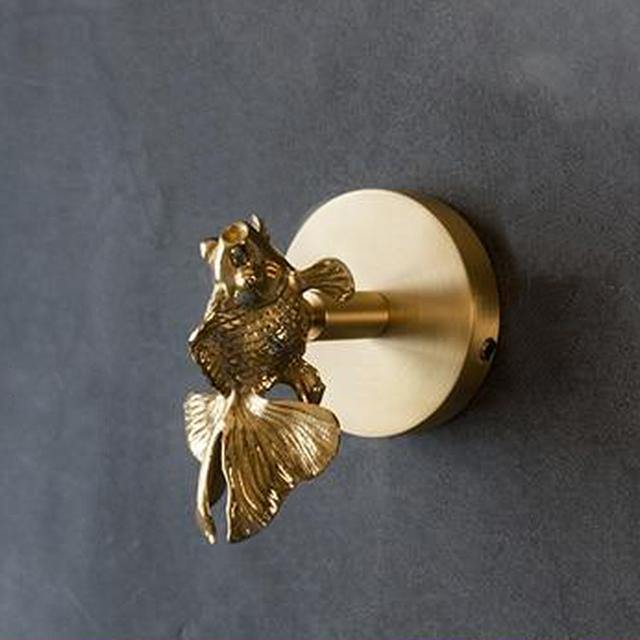 Brass Bird Wall Hook with Decorative Design