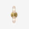 Brass Double Glass Wall Sconce