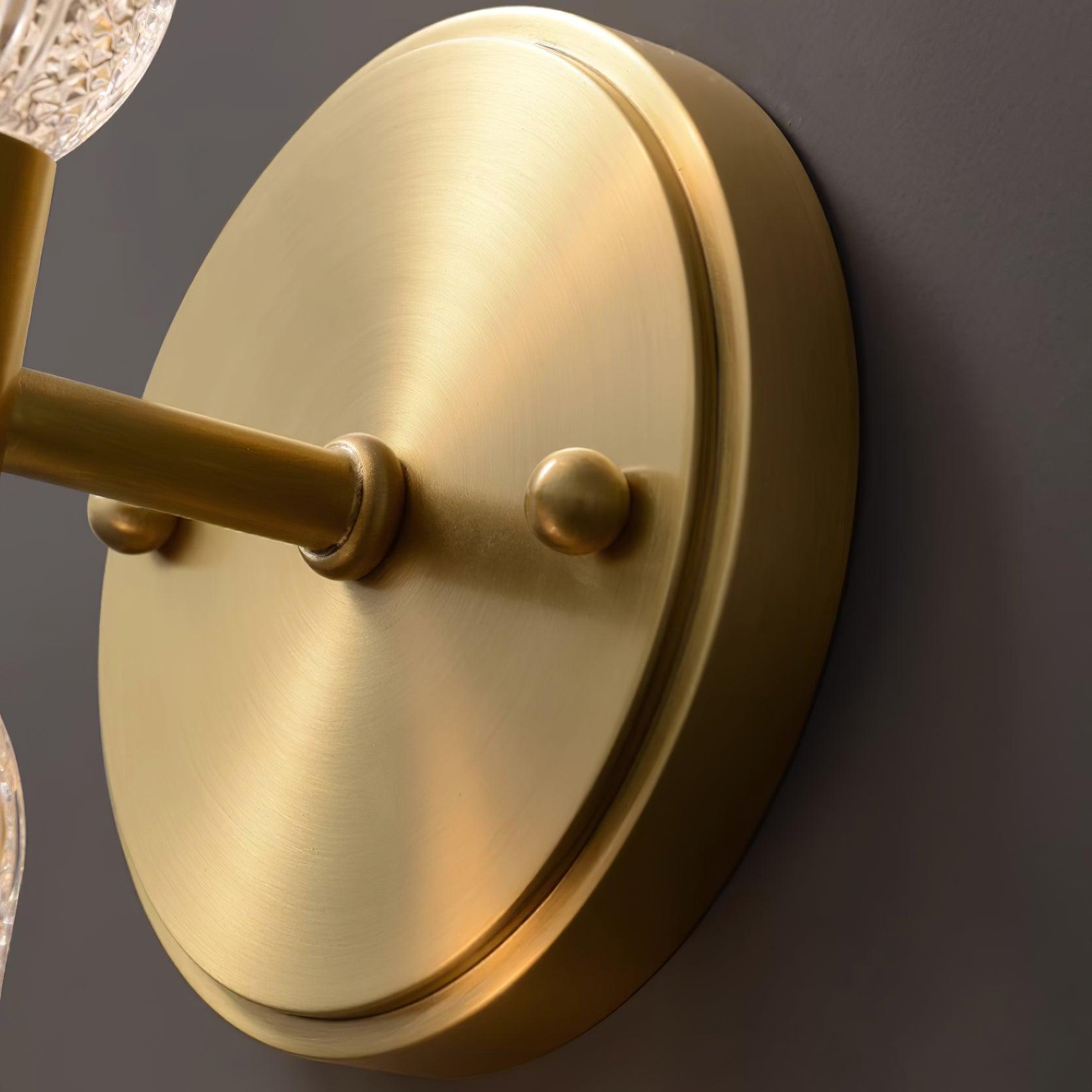 Brass Double Glass Wall Sconce