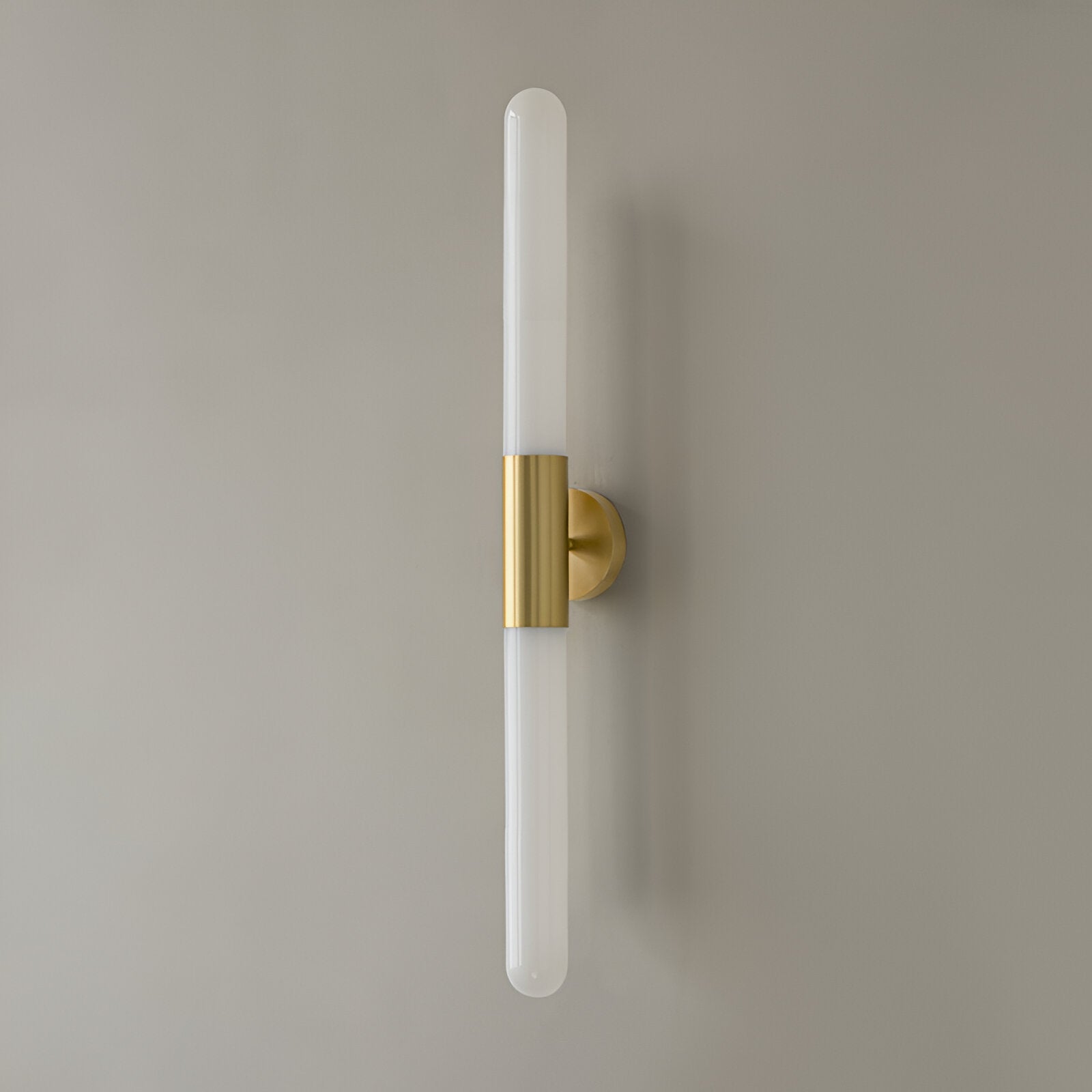 Brass Glass Wall Sconce with LED Light Bar