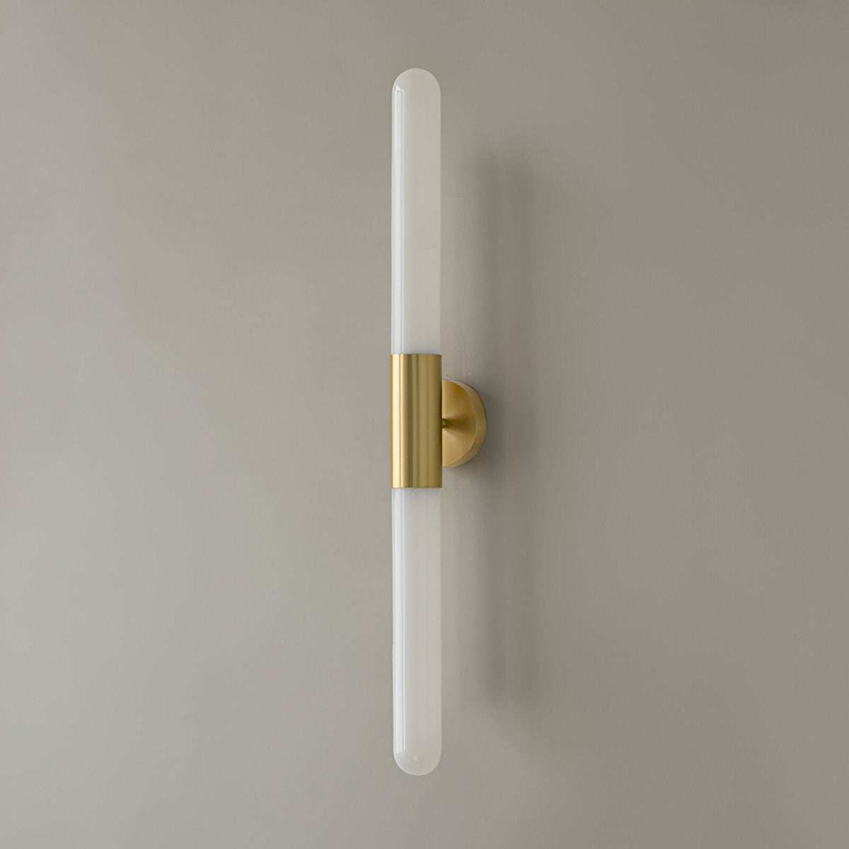 Brass Glass Wall Sconce with LED Light Bar