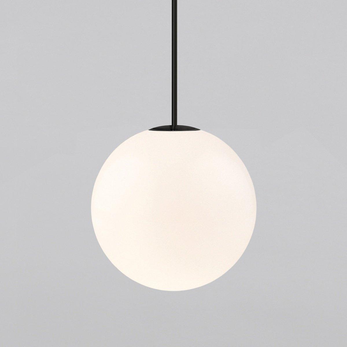Brass Globe Pendant Light with Glass Shade
