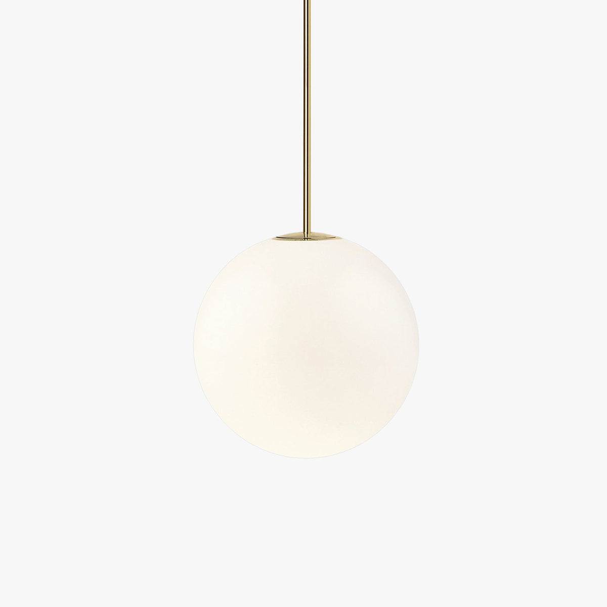 Brass Globe Pendant Light with Glass Shade