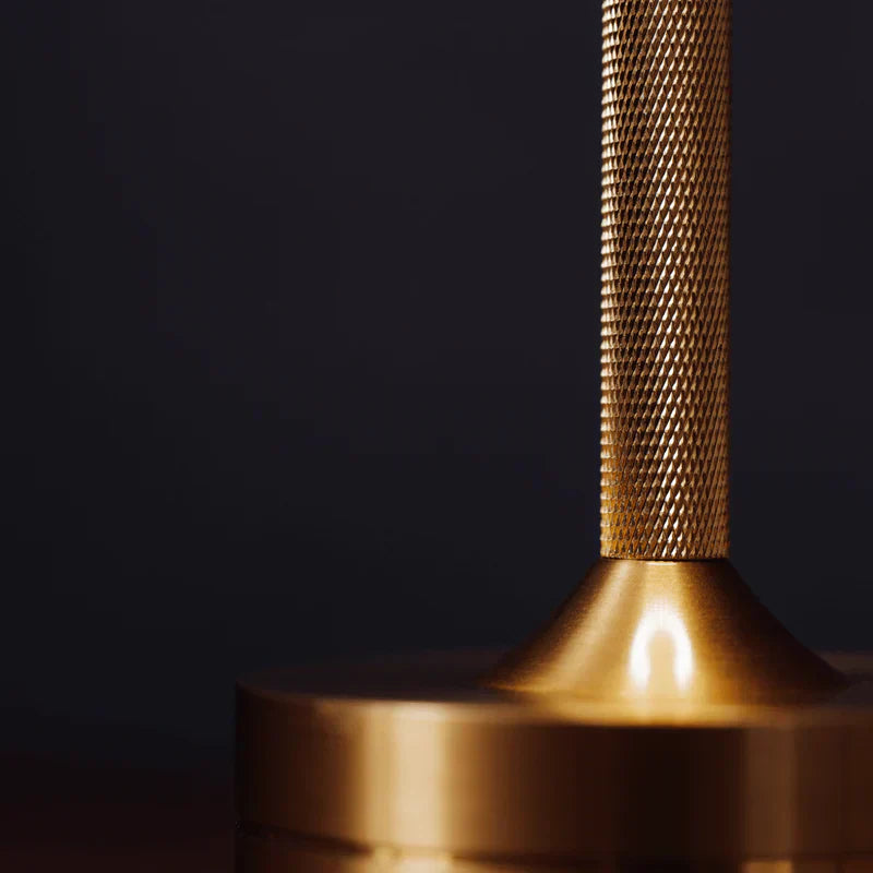 Brass LED Table Lamp with Rechargeable Base
