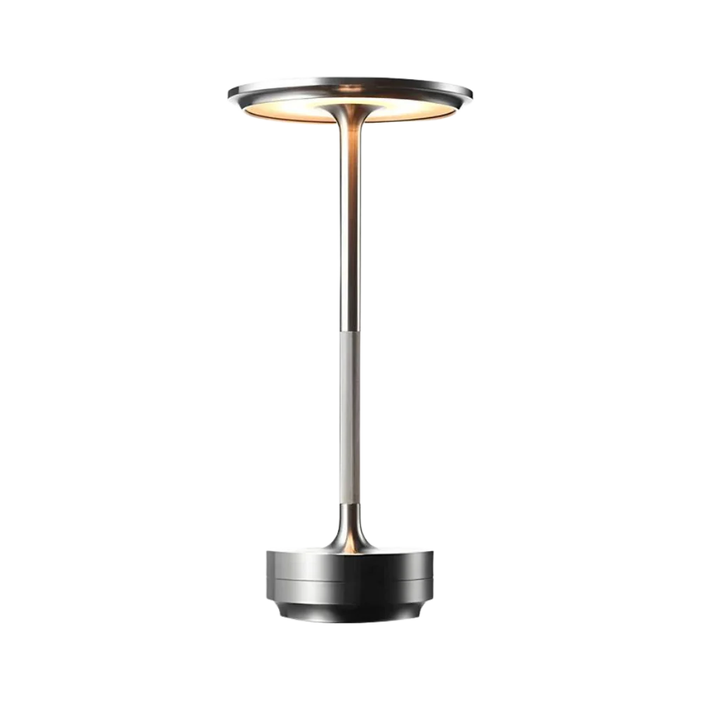 Brass LED Table Lamp with Rechargeable Base