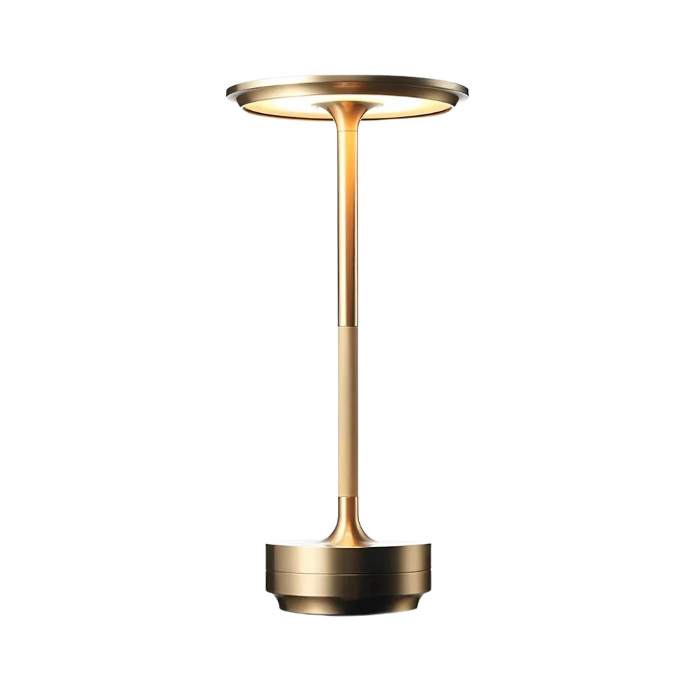 Brass LED Table Lamp with Rechargeable Base