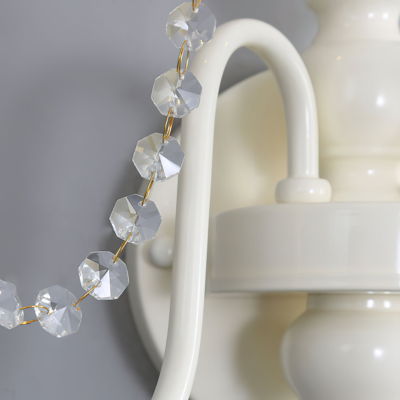 Classic Candle Wall Light with Crystal Accent