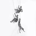 Climbing Man Wall Sculpture Set with Modern Design