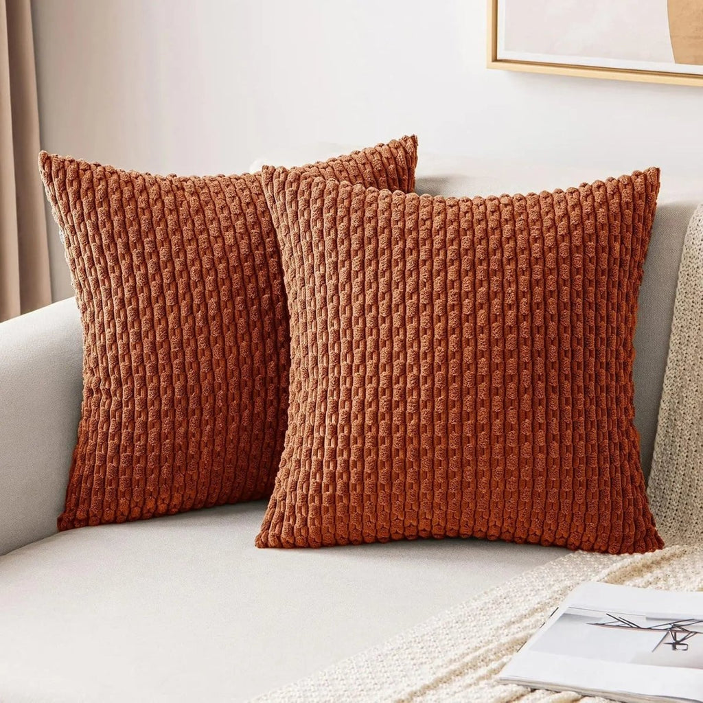 Corduroy Stripe Throw Cushion for Cozy Home Styling