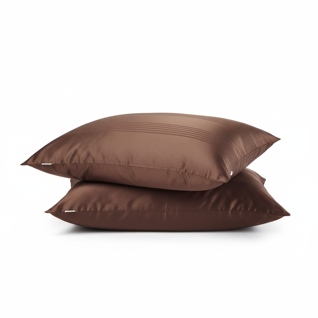 Cotton Pillow Covers with Striped Hotel Style Design