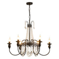 Crystal Candle Chandelier with Hanging Drops