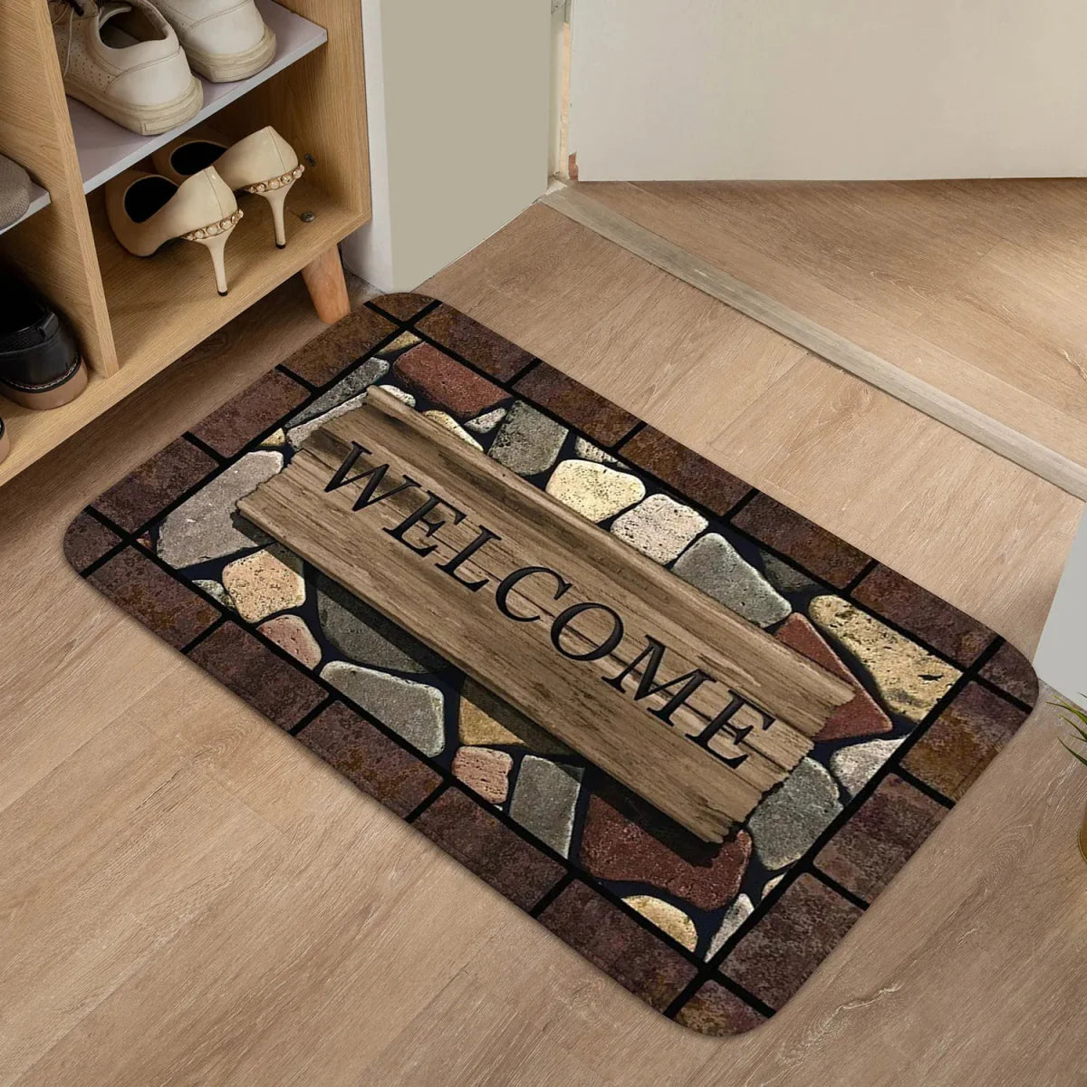 Decorative Welcome Door Mat With Anti-Slip Backing