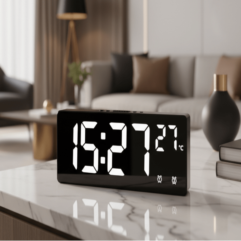 Digital Alarm Clock with LED Display and Voice Control