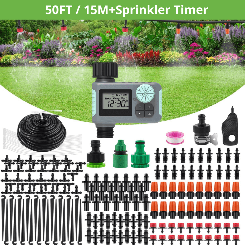 Drip Irrigation Kit for Efficient Watering and Garden Cooling