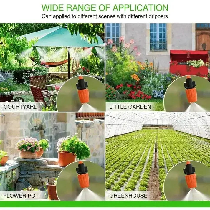 Drip Irrigation Kit for Efficient Watering and Garden Cooling