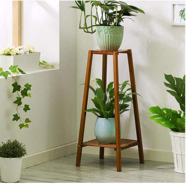 Elara Haus Bamboo Tiered Plant Stand for Stylish Vertical Display