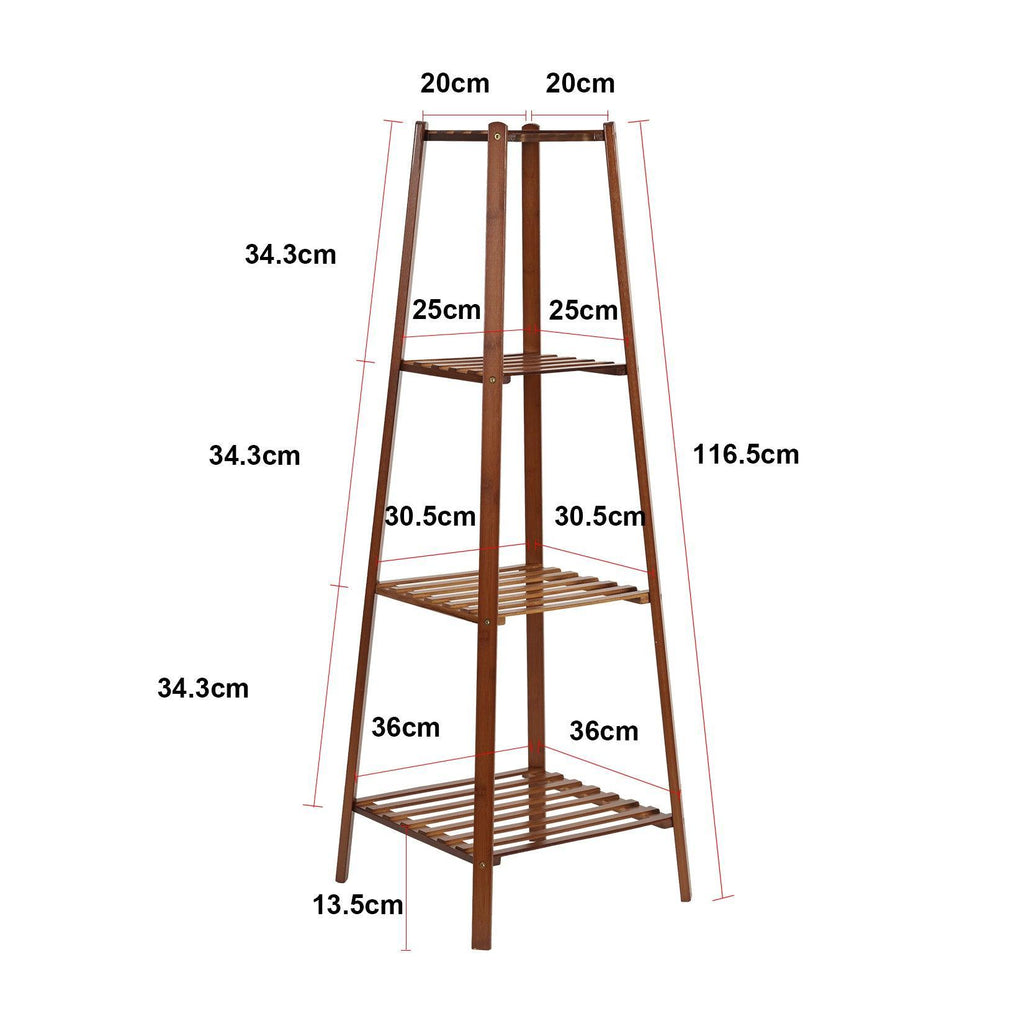 Elara Haus Bamboo Tiered Plant Stand for Stylish Vertical Display