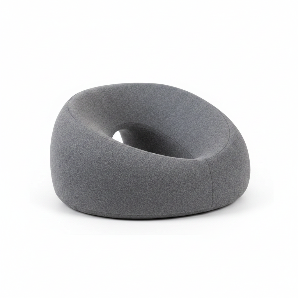 Ergonomic Face Down Pillow with Memory Foam Core