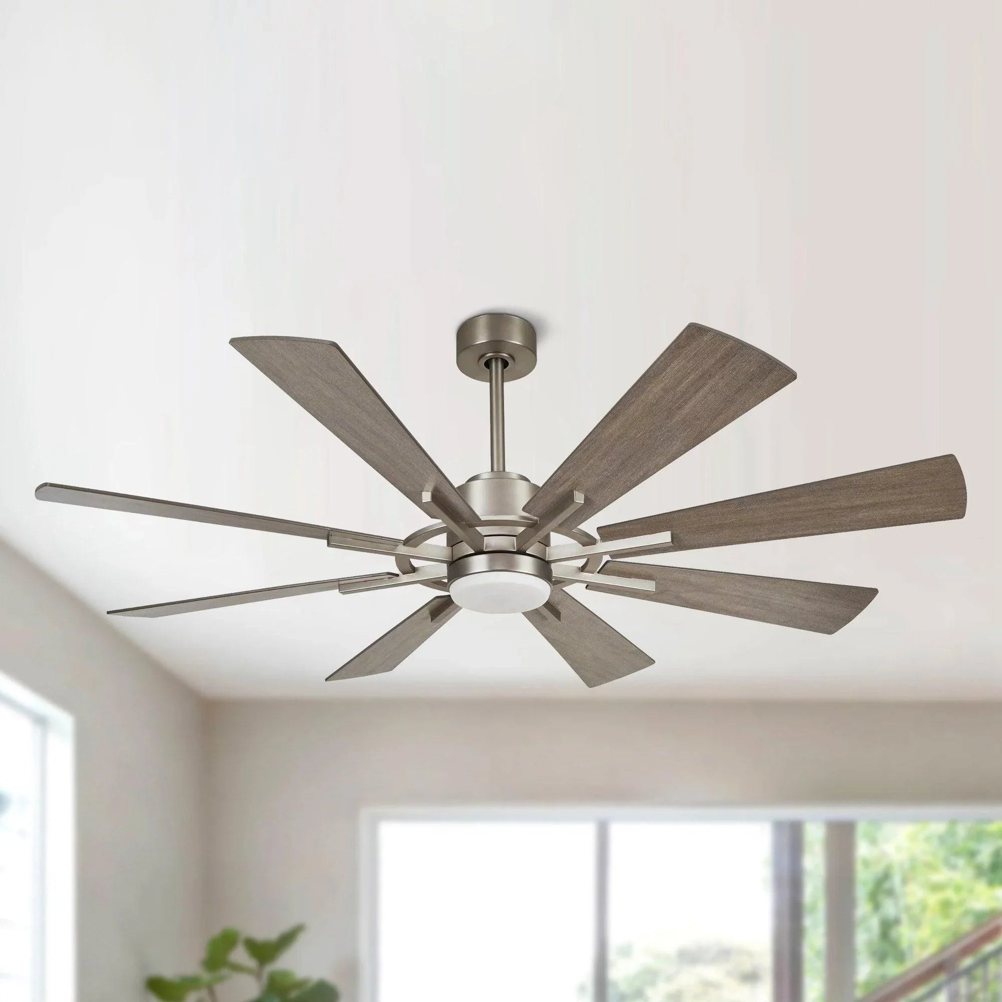 Farmhouse Ceiling Fan with 8 Wood Blades