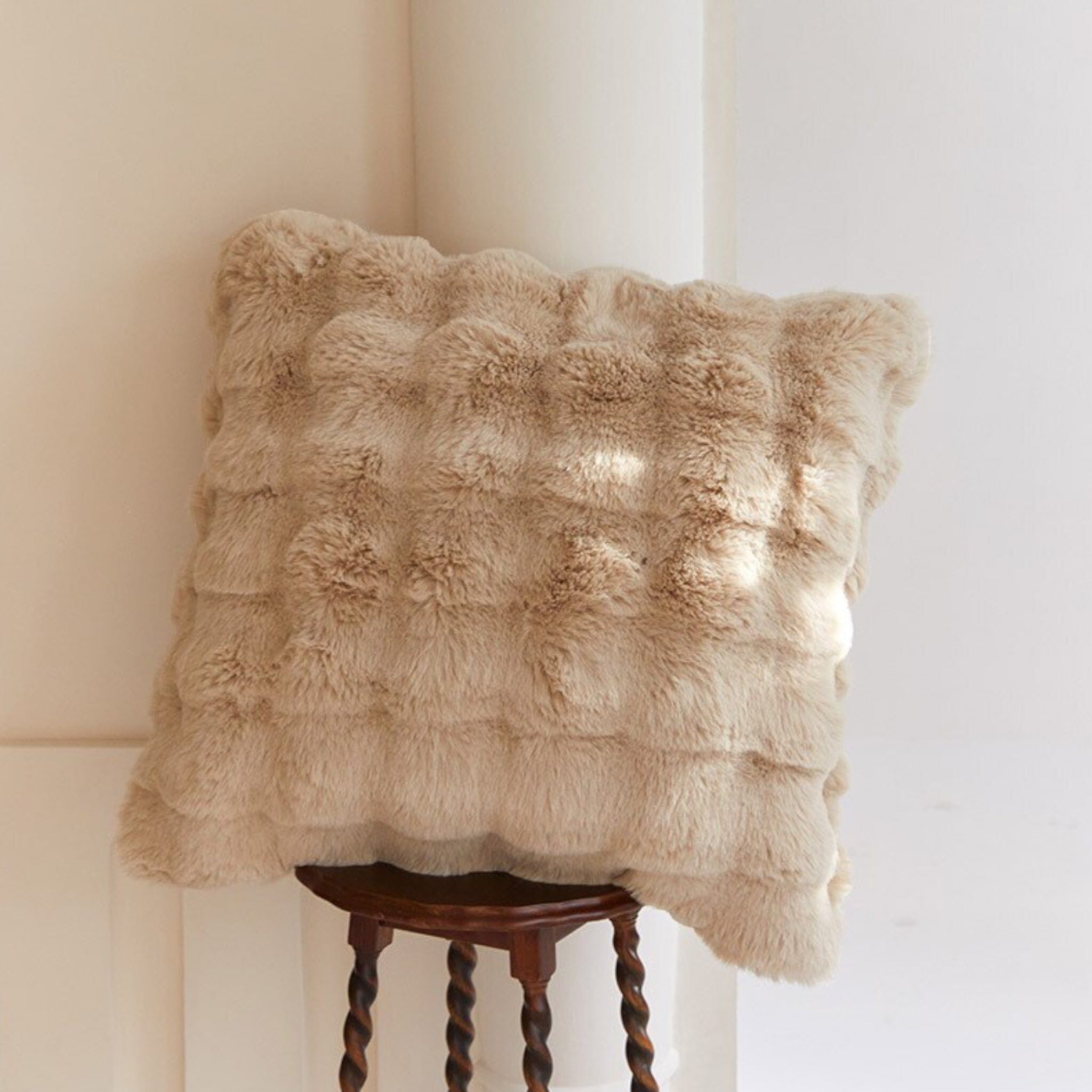 Faux Fur Cushion Cover with Plush Texture