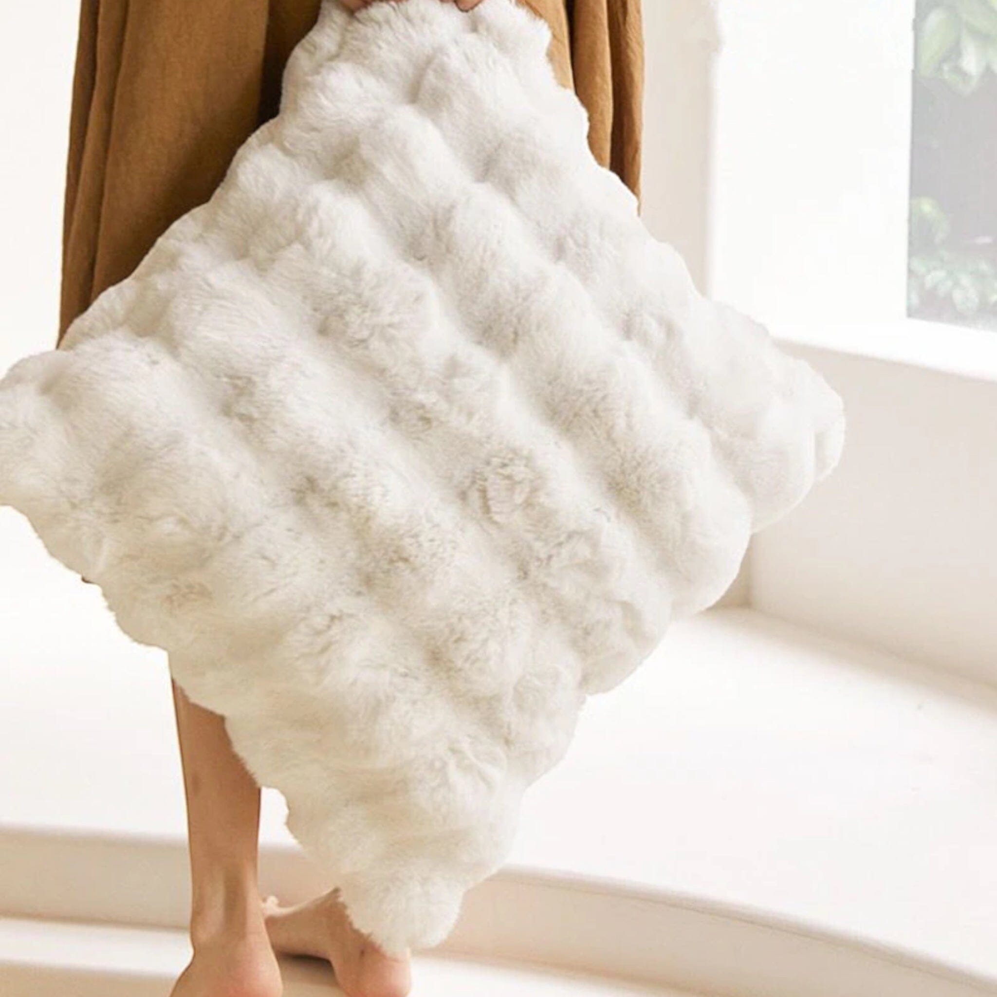 Faux Fur Cushion Cover with Plush Texture