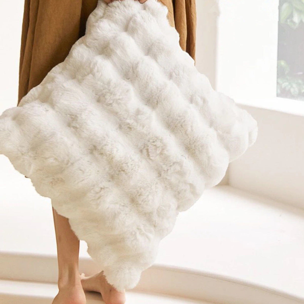Faux Fur Cushion Cover with Plush Texture