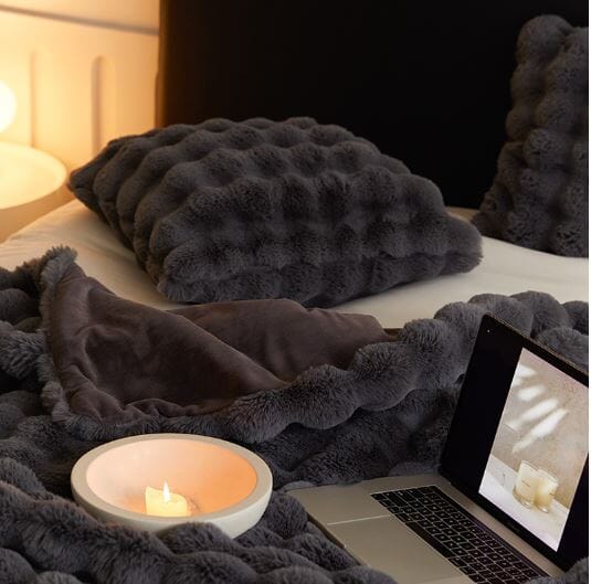 Faux Fur Cushion Cover with Plush Texture