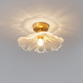 Flower Glass Ceiling Light with Vintage Base
