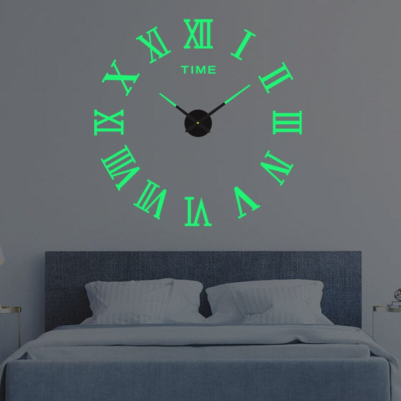 Frameless Wall Clock for Modern Minimalist Interiors